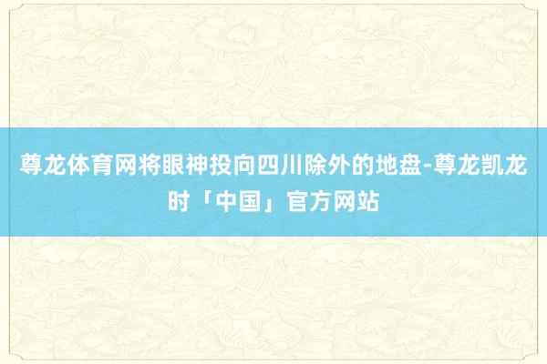 尊龙体育网将眼神投向四川除外的地盘-尊龙凯龙时「中国」官方网站