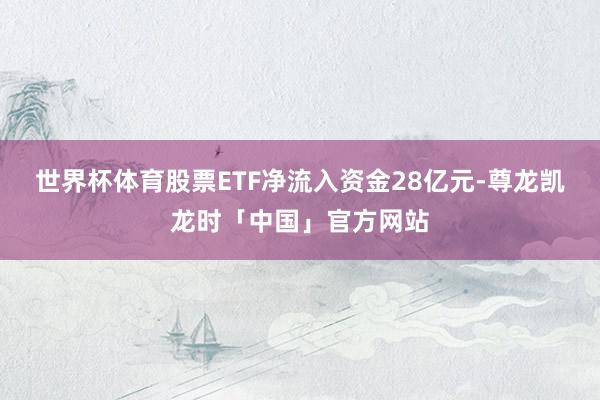 世界杯体育股票ETF净流入资金28亿元-尊龙凯龙时「中国」官方网站