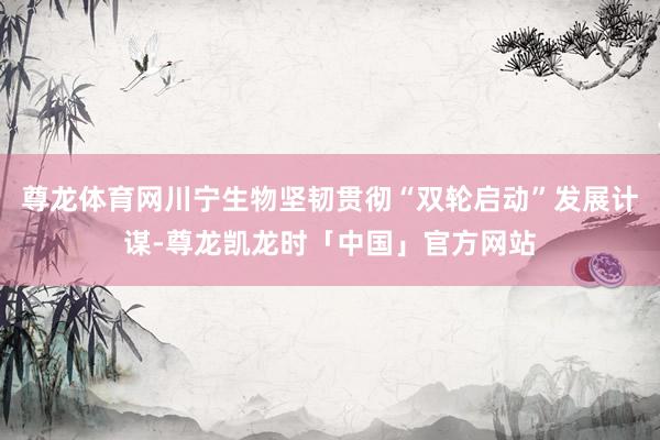 尊龙体育网川宁生物坚韧贯彻“双轮启动”发展计谋-尊龙凯龙时「中国」官方网站