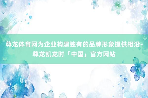 尊龙体育网为企业构建独有的品牌形象提供相沿-尊龙凯龙时「中国」官方网站