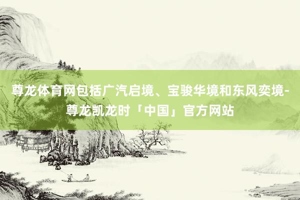 尊龙体育网包括广汽启境、宝骏华境和东风奕境-尊龙凯龙时「中国」官方网站
